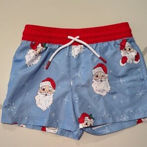 The Beaufort Bonnet Company Santa Swim Trunks 5T